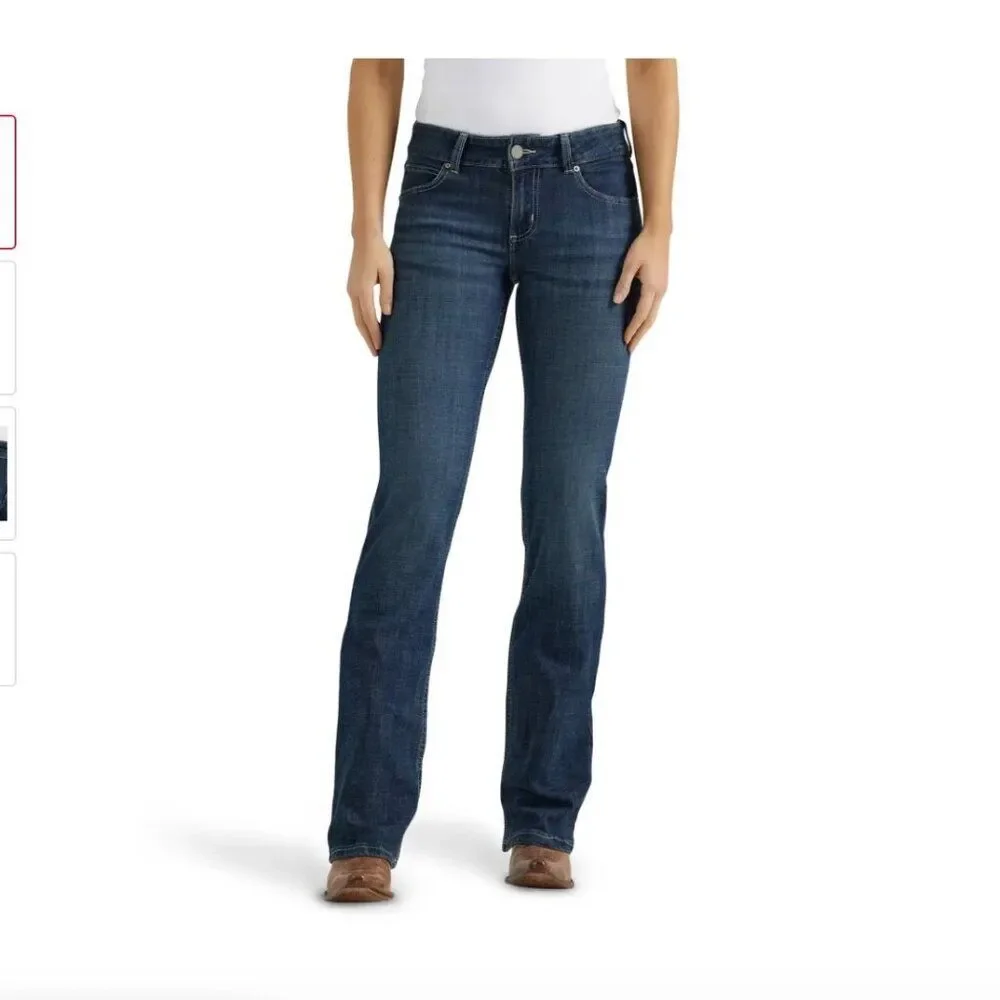 Rural King Jeans Women 14 Bootleg Midrise Stretch Cowgirl Western Work Chore NEW - Picture 2 of 9